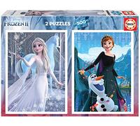 Educa - Frozen II. Puzzle de 500 Piezas. Medida aproximada una Vez montado: 46 x 34 cm. Incluye Pegamento Fix Puzzle para colgarlo una Vez finalizado el Montaje. A Partir de 11 años (19016)