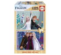 Educa - Frozen | Set de 2 Puzzles Infantiles de Madera con 25 Piezas Cada uno. Medidas: 26 x 18 cm. Recomendados a Partir de 4 años (19959)
