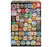 Educa - Genuine Puzzles, Puzzle 1.500 Piezas, Etiquetas de Cerveza (18463)