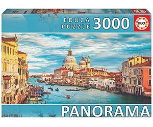 Educa - Gran Canal Venecia Panorama. Puzzle de 3000 Piezas. Medida aproximada una Vez montado: 120 x 85 cm. Incluye Servicio de Pieza perdida hasta agotar existencias. A Partir de 14 años (19053)