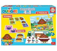 Educa - Hey Duggee Superpack, Incluye Domino, Identic y 2 Puzzles, Cajas Llena de diversión y educación, Juego de Mesa para niños a Partir de 3 años, Múltiples Posibilidades de Juego (19395)