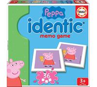 Educa - Identic Peppa Pig, Juego Educativo para Bebés a Partir de 3 años, Juego de agudeza Visual y memora con 36 Cartas para Formar Parejas (16227)