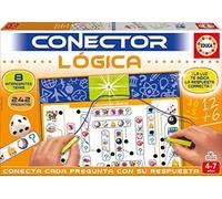 Educa - Juego Conector Lógica Educativo para niños. 8 Temas con más de 240 Preguntas para desarrollar la observación y razonamiento. con luz Que Indica si la Respuesta es Correcta. +4 años (17201)