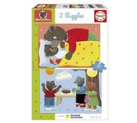 Educa - Juego de 2 Rompecabezas para niños con 20 Piezas. Pequeño Oso marrón | Medida Una Vez Montado: 28 x 20 cm. Compuesto de Piezas Grandes Perfectamente acabadas. +4 Años (19880)