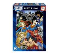 Educa - Justice League DC Comics | Puzzle de 1000 Piezas para Adultos. Medidas: 48 x 68 cm. Incluye Cola Fix Puzzle. A Partir de 14 años (19935)