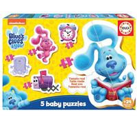 Educa - Las Pistas de Blue, 5 Puzzles Progresivos de 3 a 5 Piezas. Puzzles Infantiles para Mejorar la función motora y la Memoria de los bebés, Recomendando a Partir de 2 años (19397)