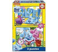 Educa - Las Pistas de Blue | Set de 2 Puzzles con 20 Piezas Cada uno compuestos por Grandes Piezas, Perfectamente acabadas para Que Sea Sencilla y Segura su manipulación (19399)