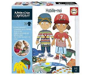 Educa - Learning is Fun Dress Me Up, Juego Educativo para Niños a Partir de 4 Años. Aprenderán La Ropa Habitual de Todos los Días vistiendo a los Personajes (19600)