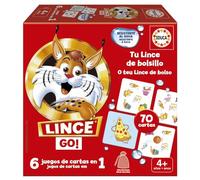 Educa - Lince GO! Juego de Cartas de Reflejos y Agilidad | Versión Viaje Resistente al Agua con 6 dinámicas Muy Diferentes | +6 años (20618)