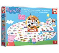 Educa - Lince Peppa Pig 70 imágenes, Juego de Mesa Infantil, Mejora los Reflejos y Agudeza Visual de los Niños y Niñas. Juego de Tablero para Toda la Familia, Recomendado a Partir de 3 años (18509)
