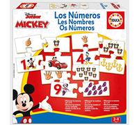 Educa - Los Números con Mickey, con Este Juego de Encajes, los más pequeños se familiarizarán con los números del 1 al 10 y a relacionar los números con cantidades, A Partir de 3 años (19327)