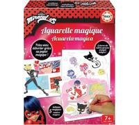 Educa Magic Watercolour Kit Miraculous Ladybug - 5 Tableros De Aquarela Mágica, Paleta De 12 Colores Y 2 Pinceles, Desde 7 Años