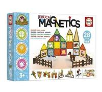 Educa Borrás – Magnetics Ecofarm, juego magnético 3D 28 piezas, 2 animales, 8 tarjetas, desde 3 años