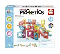 Educa - Magnetics Stem Tracks Light 65 Piezas circuitos magnéticos | Juego de construcción con Tubos y 3 Bolas con luz para niños | +3 años (20879)
