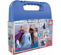 Educa - Maleta Frozen II. Set de 4 Puzzles Infantiles progresivos de 12 a 25 Pie