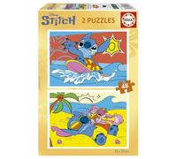 Educa - Maleta Puzzle Infantil Stitch Disney 2x48 Piezas para niños Juguete | Dos rompecabezas en maletín con el alienígena azul de Disney, piezas grandes, regalo para peques, a partir de 4 años (20466)
