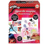 Educa - Manualidades Miraculous Lady Bug Mágicas, Incluye 5 Cuadros para Colorear, 12 Acuarelas y 2 Pinceles, a Partir de 7 años (18930)