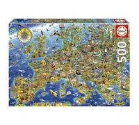 Educa - Mapa de Europa | Puzzle de 500 Piezas | Incluye Pegamento Fix Puzzle | A Partir de 11 años (17962)