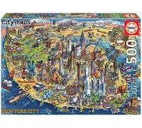 Educa - Mapa de Nueva York Puzzle, 500 Piezas, Multicolor (18453)