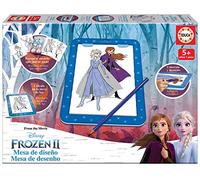 Educa - Mesa de diseño Frozen, calca, colorea y decora. Incluye adhesivos y libro con distintos modelos. A partir de 5 6 7 años (18369)