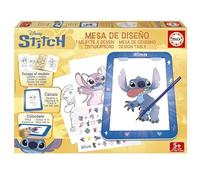 Educa - Mesa de Diseño Stitch | Dibujos Disney para Niños | Dibuja y Decora con Lilo y Stitch | Mesa Creativa Luminosa Disney | Juego Educativo para Niños a Partir de 5 Años (20684)
