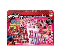 Educa - Miraculous: Tales of Ladybug & Cat Noir Prodigiosa: Las Aventuras de Ladybug Set 8 En 1 Juegos de Mesa para Niños (17261)