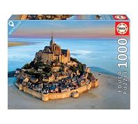 Educa - Mont-Saint-Michel, Puzzle de 1.000 Piezas, Medida aproximada: 68 x 48 cm, Incluye Fix Puzzle para Colgar el Puzzle una Vez finalizado, A Partir de 14 años (19262)