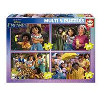 Educa - Multi 4 Encanto | Set de 4 puzzles infantiles progresivos de 50 a 150 piezas. Medida aproximada una vez montado: 34 x 24 cm. Compuesto por grandes piezas perfectamente acabadas +5 años (19581)
