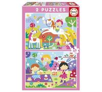 Educa Borrás – Set de 2 puzzles "Mundo de fantasía" – 48 piezas c/u, piezas grandes (19993)
