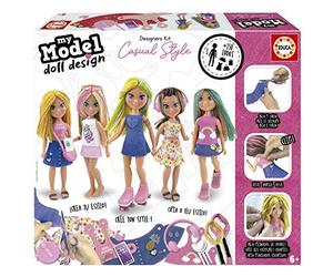 Educa - My Model Doll Design Casual CREA y diseña tu muñeca, Incluye más de 150 Looks, A Partir de 6 años, 29.5 x 33.5 x 7.2 cm (18368)