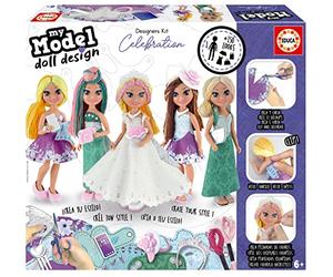 Educa - My Model Doll Design - Celebration Muñeca. Crea y diseña tu Muñeca personalizable y conviértete en diseñador/a y estilista. Incluye Diferentes Looks. + 6 años (19351)