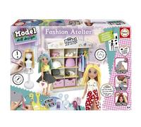 Educa - My Model Doll Design Fashion Atelier | CREA más de 300 increíbles Looks Distintos. Muñeca articulada, péinala, Corta la Tela y vístela. Incluye maniquí y Armario (19350)
