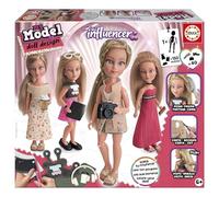 Educa - My Model Doll Design Influencer Kit de Moda para muñeca de niñas | Crea ropa y peinados con pelo real sin agujas ni hilos, figura articulada, manualidad de estilismo, regalo, +6 años (20650)