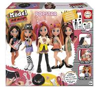Educa - My Model Doll Design Pop Star. Muñeca articulada para Crear más de 150 increíbles Looks Distintos, Corta la Tela y vístela con Las numerosas Telas y Accesorios incluidos (19203)