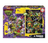 Educa - Ninja Turtles | Pack de 2 Puzzles con 500 Piezas Cada uno. Medidas: 34 x 48 cm. Incluye Cola Fix Puzzle. A Partir de 11 años (19916)