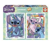 Educa - Pack de 2 Puzzles con 500 Piezas Cada uno y Las imágenes de Stitch. Medidas: 34 x 48 cm. Incluye Cola Fix Puzzle. A Partir de 11 años (19732)