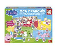 Educa - Parchís Oca Peppa Pig. Incluye 16 Figuras 3D de los Personajes. A Partir de los 3 años (20437)