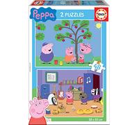 Educa - Peppa Pig. Set de 2 Puzzles Infantiles con 48 Piezas. Medida aproximada una Vez montados: 28 x 20 cm. Compuesto por Grandes Piezas Perfectamente acabadas. A Partir de 4 años (15920)