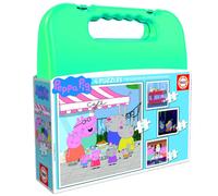 Educa - Peppa Pig | Set de 4 Puzzles Infantiles progresivos de 6 a 12 Piezas. Medida aproximada una Vez montados: 16 x 16 cm. Recomendados a Partir de 3 años (18112)
