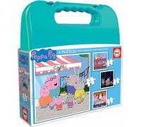 Educa - Peppa Pig | Set de 4 Puzzles Infantiles progresivos de 6 a 12 Piezas. Medida aproximada una Vez montados: 16 x 16 cm. Recomendados a Partir de 3 años (18112)