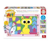 Educa - Pintar con números Animales de la Selva | Magic Art Number | Manualidades infantiles | Recomendado para niños y niñas a partir de 6 7 8 años (20403)