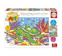 Educa - Pintar con números Animales marinos | Magic Art Number | Manualidades infantiles | Recomendado para niños y niñas a partir de 9 10 11 años (20407)
