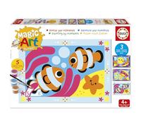 Educa - Pintar con números Bajo el mar | Magic Art Number | Manualidades infantiles | Recomendado para niños y niñas a partir de 5 6 7años (20287)