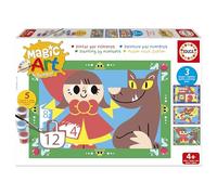 Educa - Pintar con números Cuentos | Magic Art Number | Manualidades infantiles | Recomendado para niños y niñas a partir de 4 5 6 años (20402)
