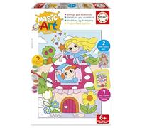 Educa - Pintar con números Fantasy | Magic Art Number | Manualidades infantiles | Recomendado para niños y niñas a partir de 6 7 8 años (20295)