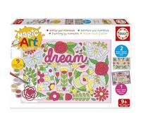 Educa - Pintar con números Flores | Magic Art Number | Manualidades infantiles | Recomendado para niños y niñas a partir de 9 10 11 años (20302)