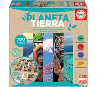 Educa - Planeta Tierra, Juego de Mesa Familiar con 700 Preguntas realizado con Materiales 100% reciclados (18707)