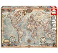 Educa political map of the world puzzle rompecabezas 1500 pieza(s) map