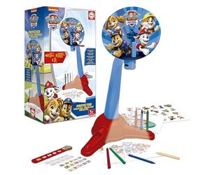 Educa - Proyector Dibujos Patrulla Canina | Proyector para Niños con 40 Diapositivas | Ceras de Colores y Lápiz | Proyector Infantil Paw Patrol | Juguete Creativo 5 años (20444)