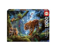 Educa Puzzle 1000 Piezas Tigres Sobre Eje 17662 Selva